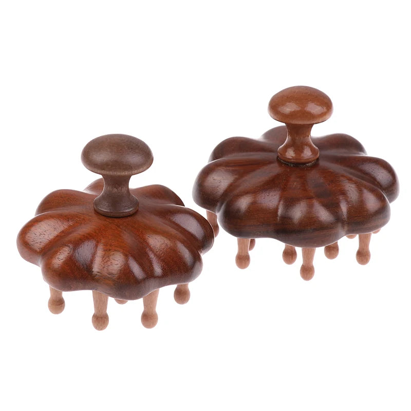 Wooden Head Massage Comb Anti-static Wide-tooth Gua Sha Tool 12 20 Qme