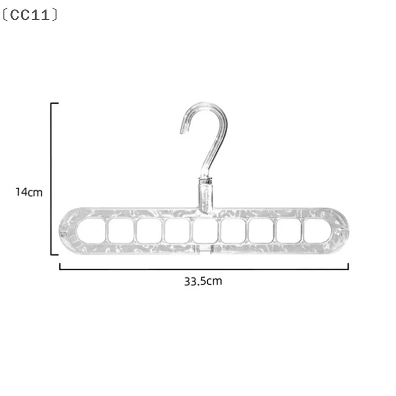 CC11Nine-hole Clothes Hanger Household Red Plastic Multi-function Qme