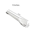Stainless Steel Food Tongs Barbecue Tongs Meat Salad Steak Food Serving Clip Tweezers Long BBQ Cooking Tongs Kitchen Utensils Qme 9 inches