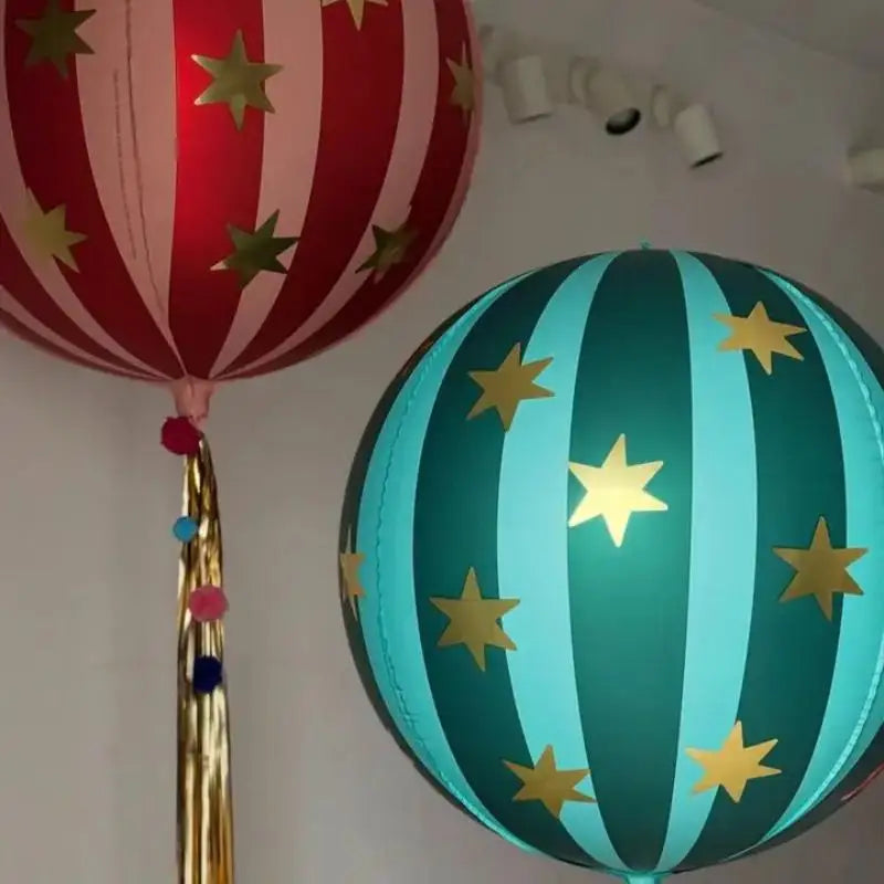 Striped Star Aluminum Film Balloon KTV Mall School Wedding Decor Qme