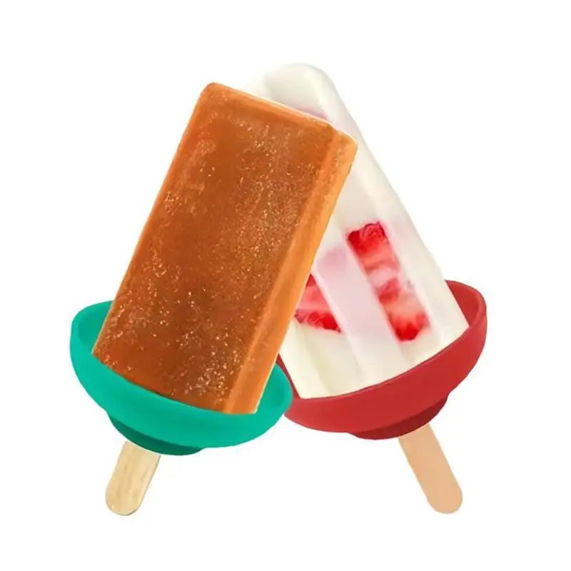 Silicone Popsicle Holder Reusable Anti Drip Ice Cream Sleeve Portable Qme