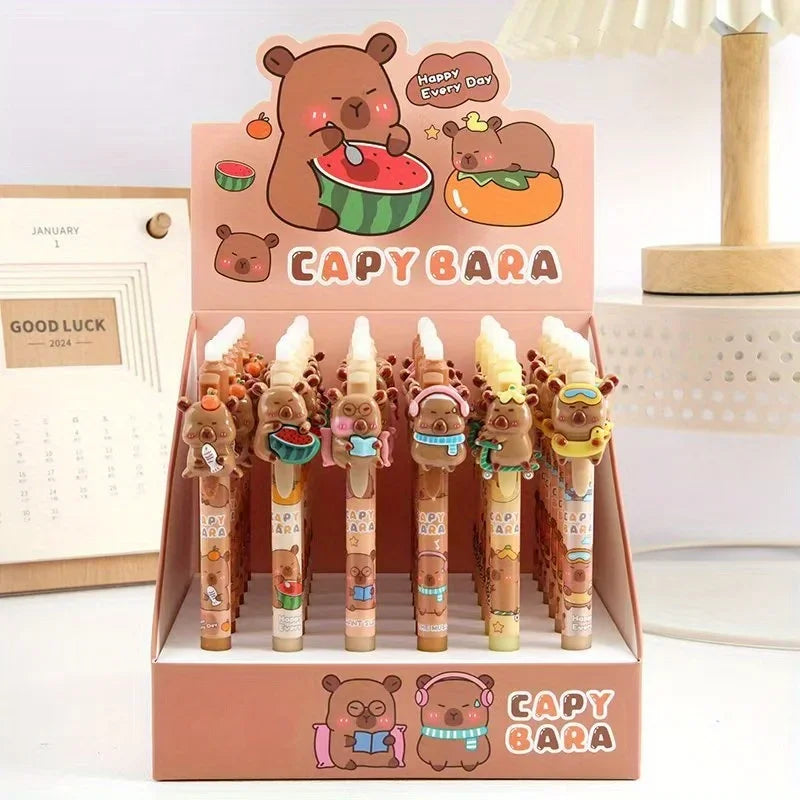 Capybara Erasable Gel Pens, Cute Cartoon Animal Pens For Students Qme