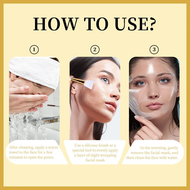 Kojic Acid Turmeric Overnight Wrapping Peel Off Mask Nourishes Qme