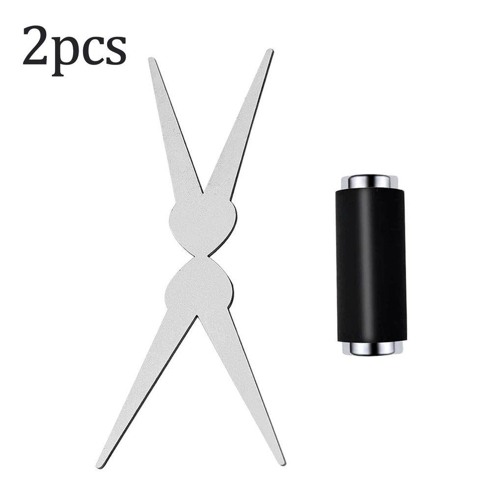 Double-head French Nail Art Magnet Set Cat Eye Magnetic Rod Combination Nail Art DIY V-Shaped Effect Gel Nail Polish Magnet Qme 2PCS Set