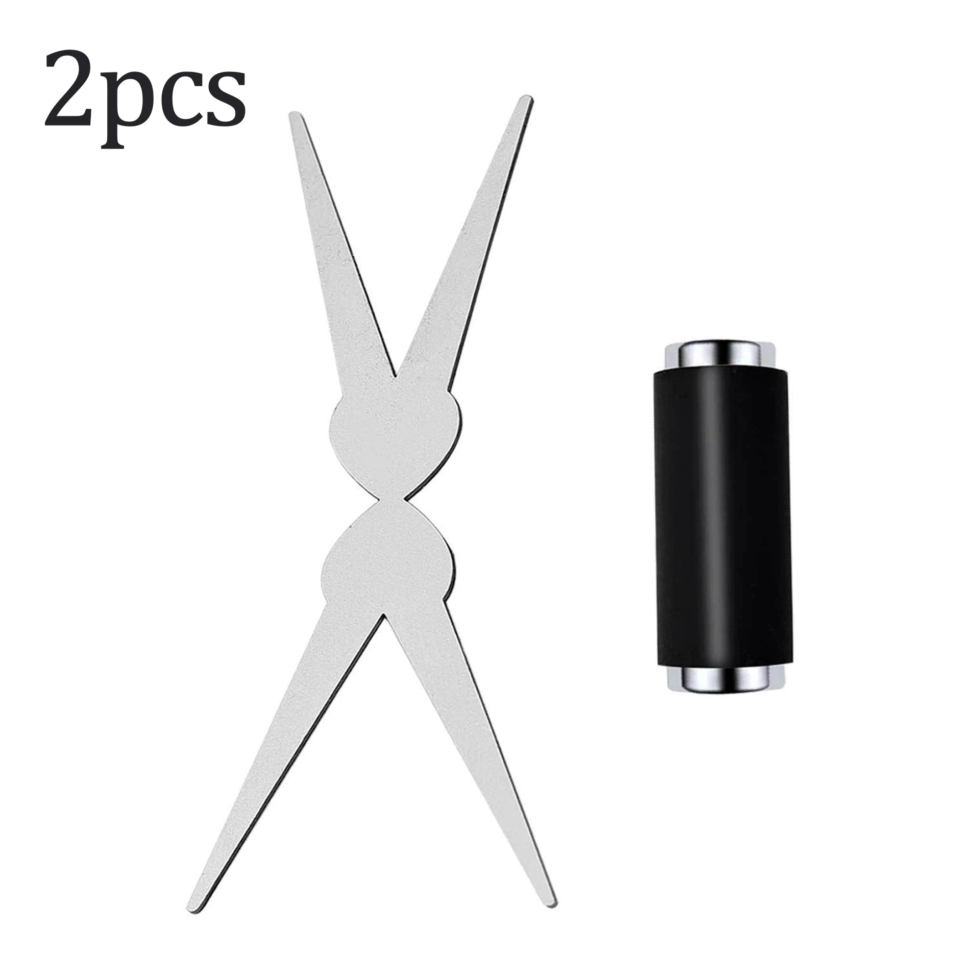 Double-head French Nail Art Magnet Set Cat Eye Magnetic Rod Combination Nail Art DIY V-Shaped Effect Gel Nail Polish Magnet Qme 2PCS Set
