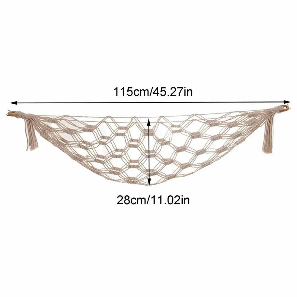Hammock for Stuffed Animals Toy Net Wall-Mounted Corner Holder Organizer Storage for Playroom Nursery Dorm Bedroom Decor Qme White