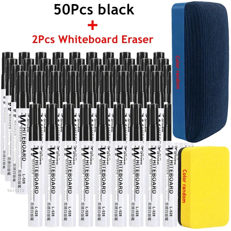 1 20 Erasable Whiteboard Marker Pen Blackboard Classroom Glass Office