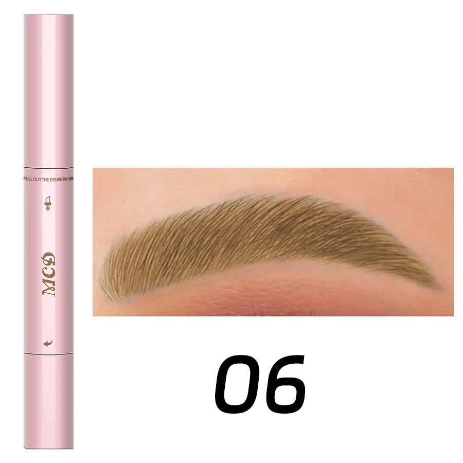 2 In1 Professional Waterproof Eyebrow Pencil Long-lasting Korean Qme 06