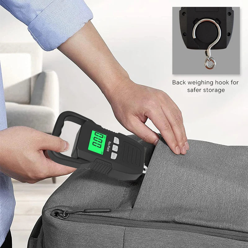 Portable Digital Weight Scale Electronic Luggage Hanging Battery USB Qme