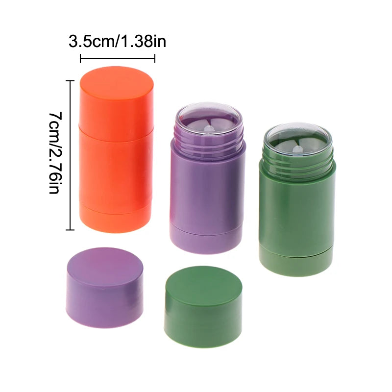 Empty Oval Solid Perfume Deodorant Containers Portable Makeup Qme