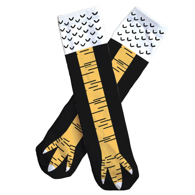 Men's Women's Creative Chicken Claw Socks Novelty Animal Toe Qme