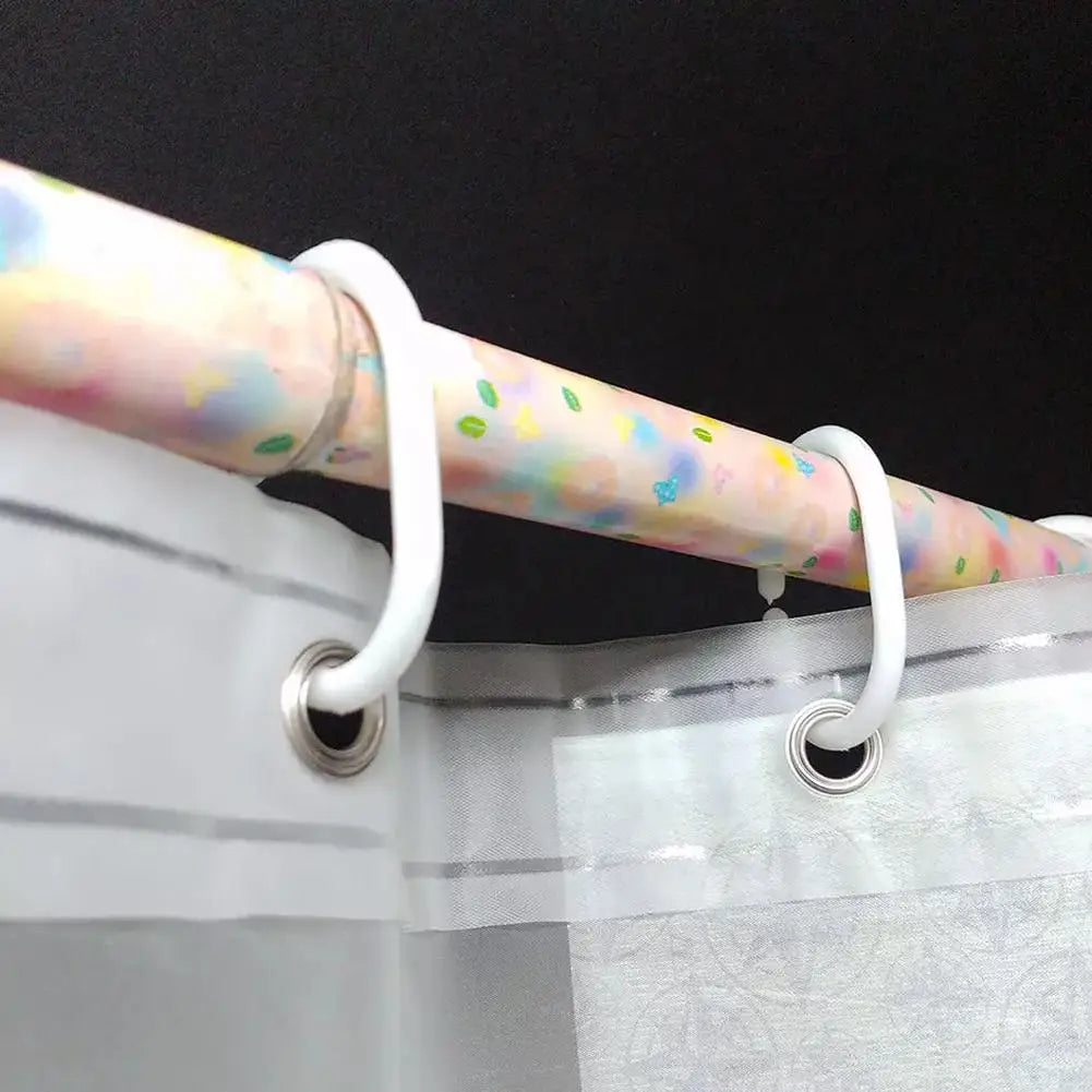 NEW 12PCS Plastic C Type Shower Curtain Hook Hanger Bath Drape Loop Clip Glide Convenient Replacement Bathroom Accessories Qme