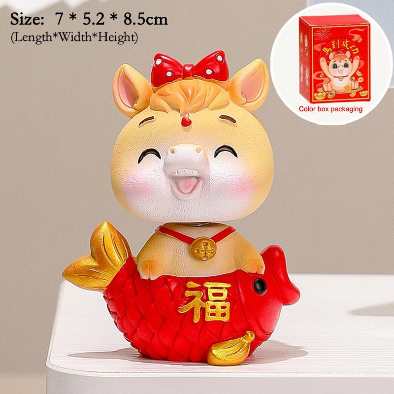 2026 Cute Year Horse Ornament Lucky Toy DIY Desktop Decoration Car
