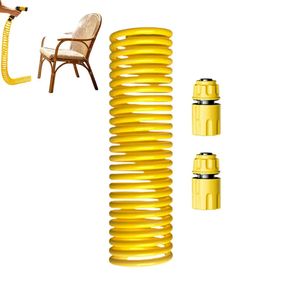 Coiled Garden Hoses Retractable Spring Design Watering Sprayer Pipe Water Hose For Camper Yard Lawn Car Outdoor RV Pet Bathing Qme China Mainland A