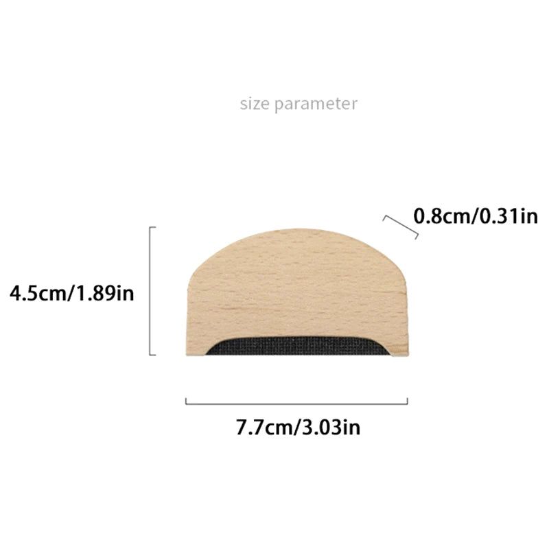 Portable Wooden Lint Trimmer Comb Shaver Epilator Sweater Clothes Qme Default Title