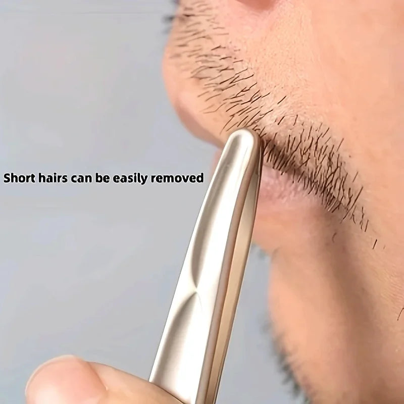 Premium Round Head Tweezers Eyebrow Facial Hair Removal Seamless Qme