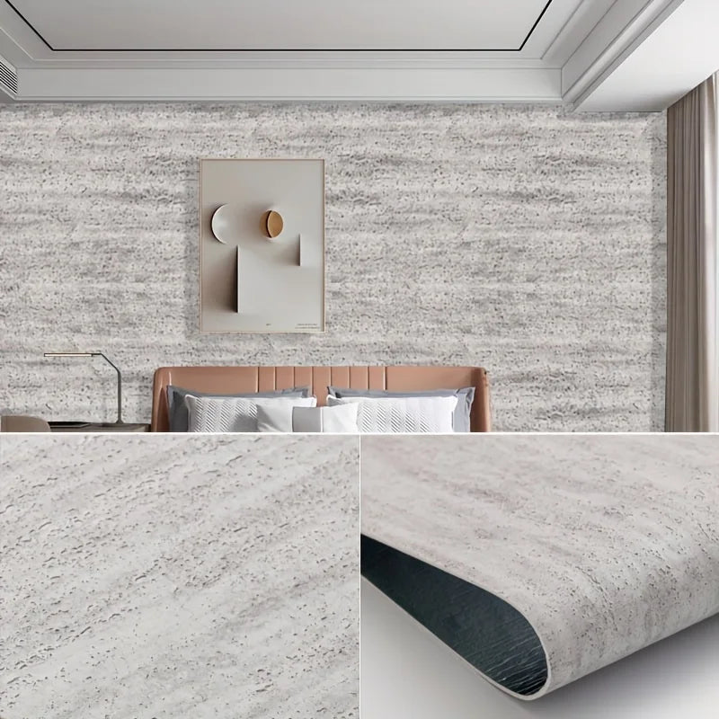 40cm x 3m Soft Ceramic Wall Sticker Self-Adhesive Thickened Foam Wallpaper Perfect for Renovating Living Room TV Background Wall Qme