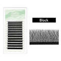 NATUHANA 3D 4D 5D W-shape Eyelash Extension C D L LU M Curl Colorful Qme 4D BLACK L 0.07mm|11mm