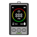 3-in-1 Carbon Monoxide Detector Rechargeable CO Detector with LCD Display Temp Humidity Monitor for Home Hotel RV Qme Black