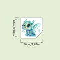 Self-adhesive Removable Home Bathroom Decor Fluorescent Blue Dragon Qme A