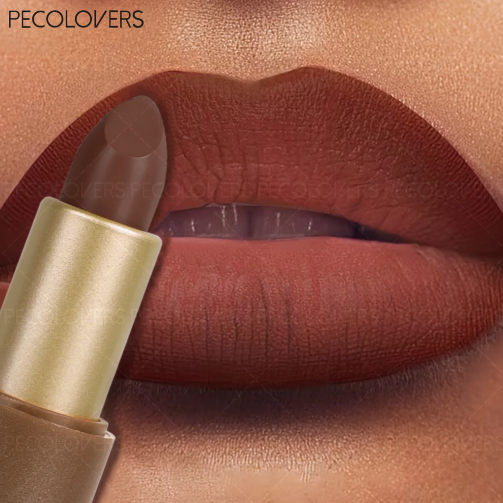 Velvet Matte Lipstick Reddish Brown Deep Berry Non-sticky Texture Qme