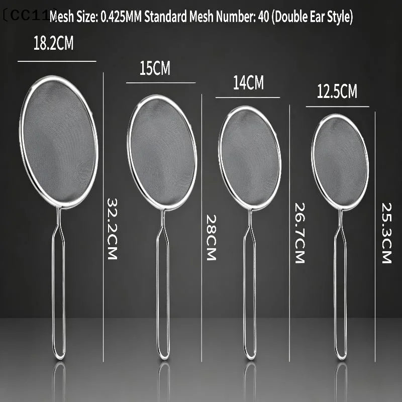 Rgonomic Kitchen Strainer Christmas Recipes Non-slip Handle Hook Qme