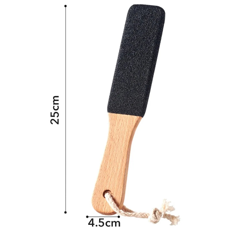 Beech Wood Double Sided Foot Polishing Rasp File Practical Rough Skin Qme black