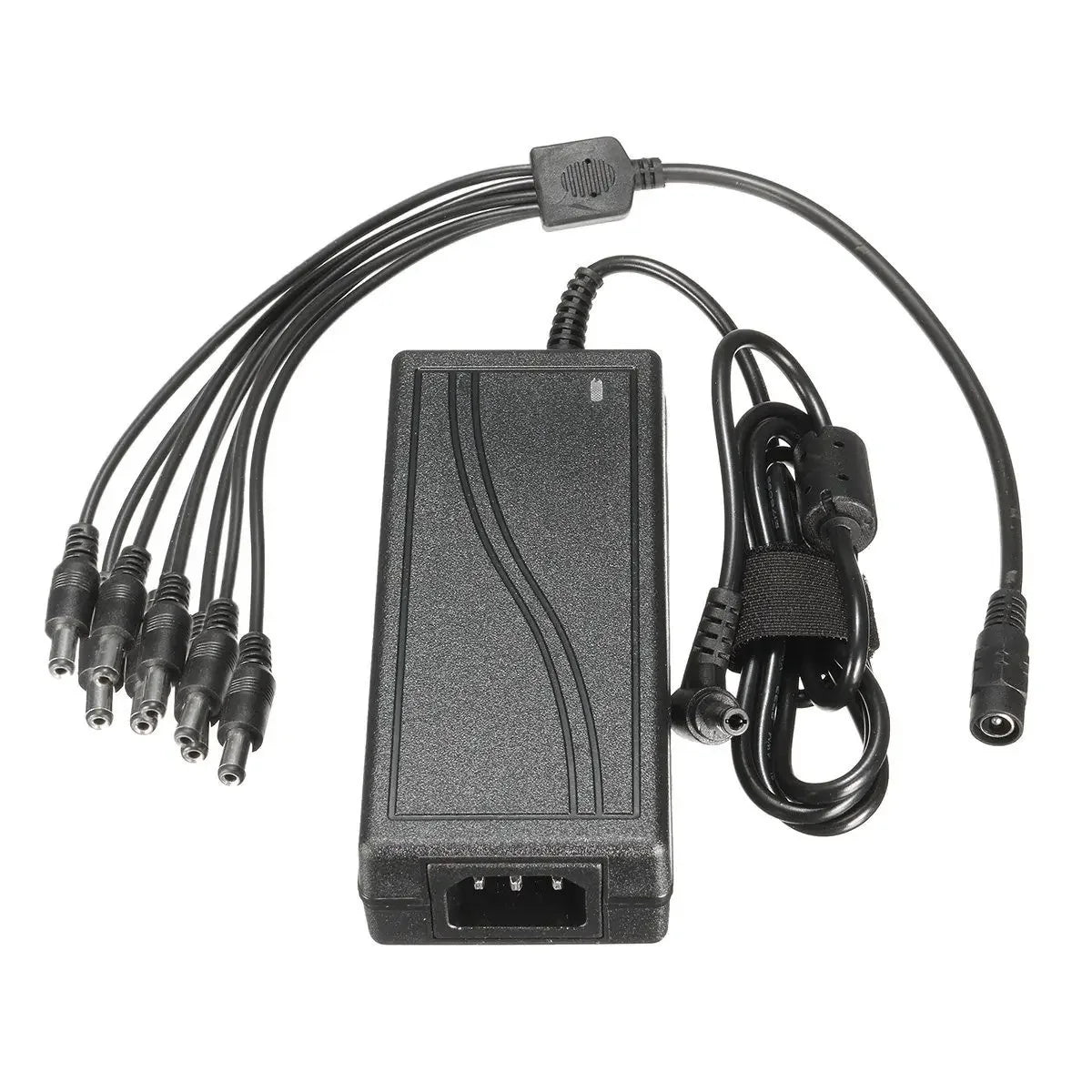 DC 12V 5A Monitor Power Adapter Power Supply + 8 Way Power Splitter Cable For Camera/Radios Surveillance CCTV Qme