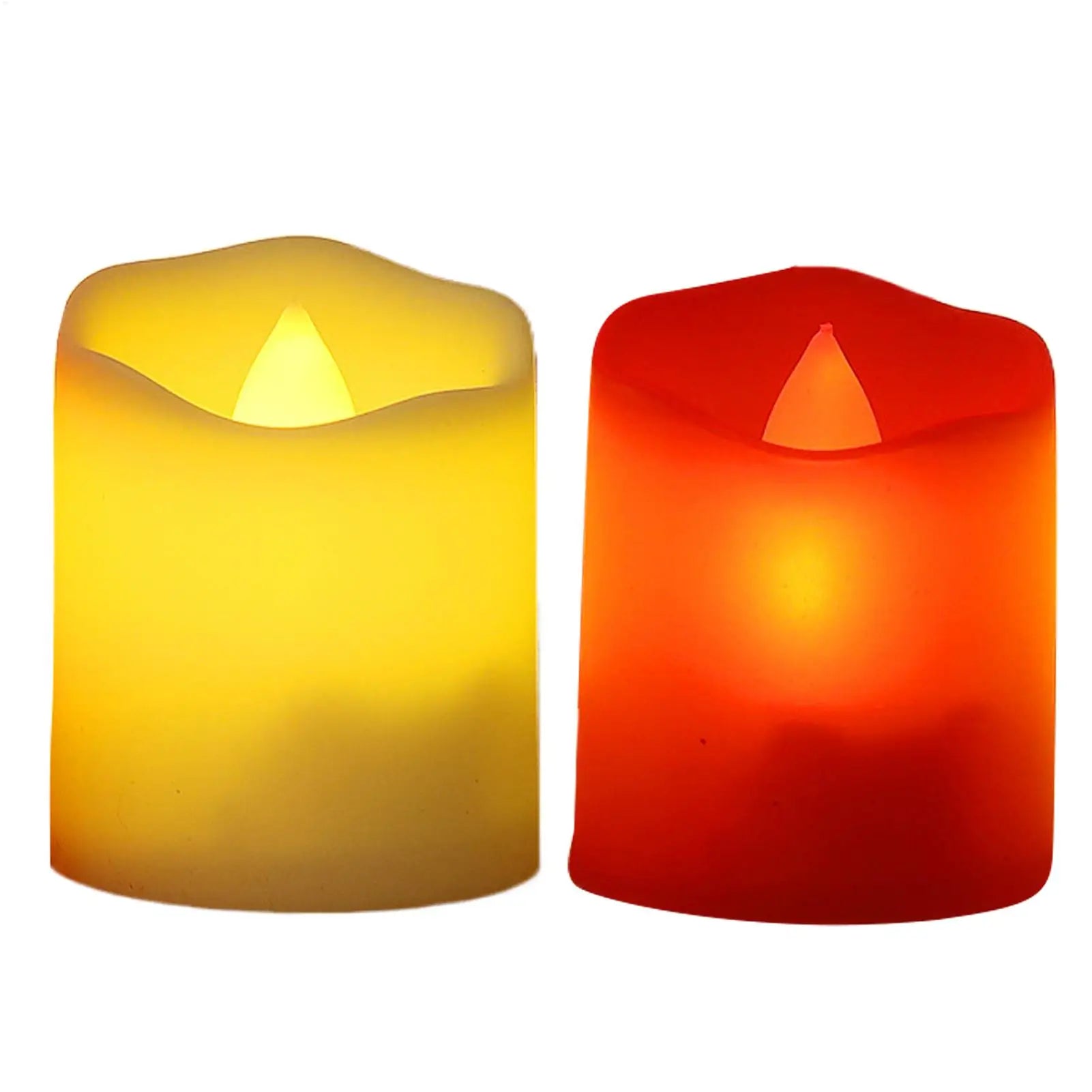 1pc LED Candles Battery Operated Warm Tea Lights LED Flameless Candles Electric Tealight For Home Decor Christmas Birthday Party Qme