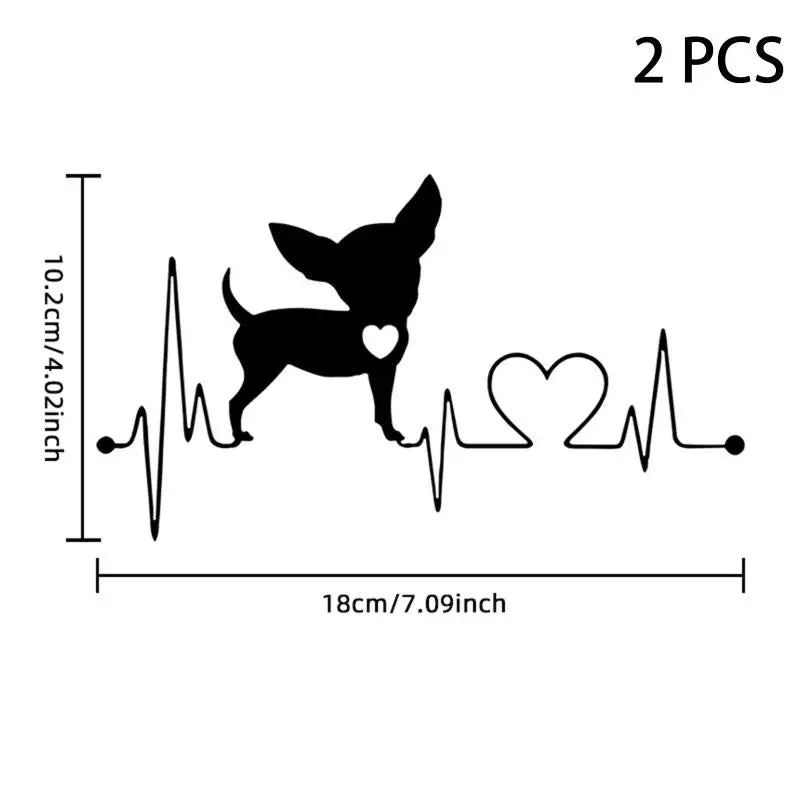 Car Sticker Pet Cat Heartbeat Lifeline Creative Truck Automobiles Qme A10