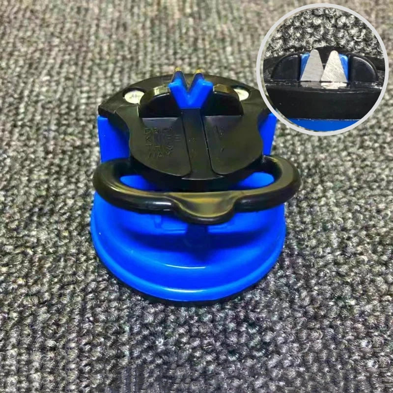 Portable Red Suction Cup Sharpener Tool Suitable Home Kitchen Friut Cut-knife Tool Outdoor Household Sharpener Accessories Qme S Blue