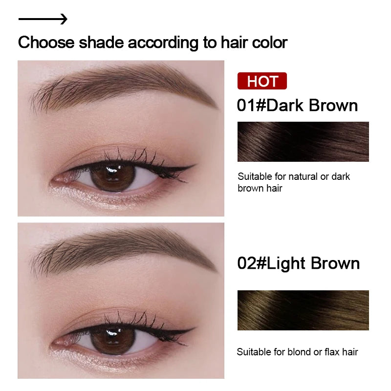 3 in 1 Eyebrow Stamp, Long-lasting Waterproof Perfect Eye Brows Stencil, Retouching The Face Hairline Contour Fine Powder Qme