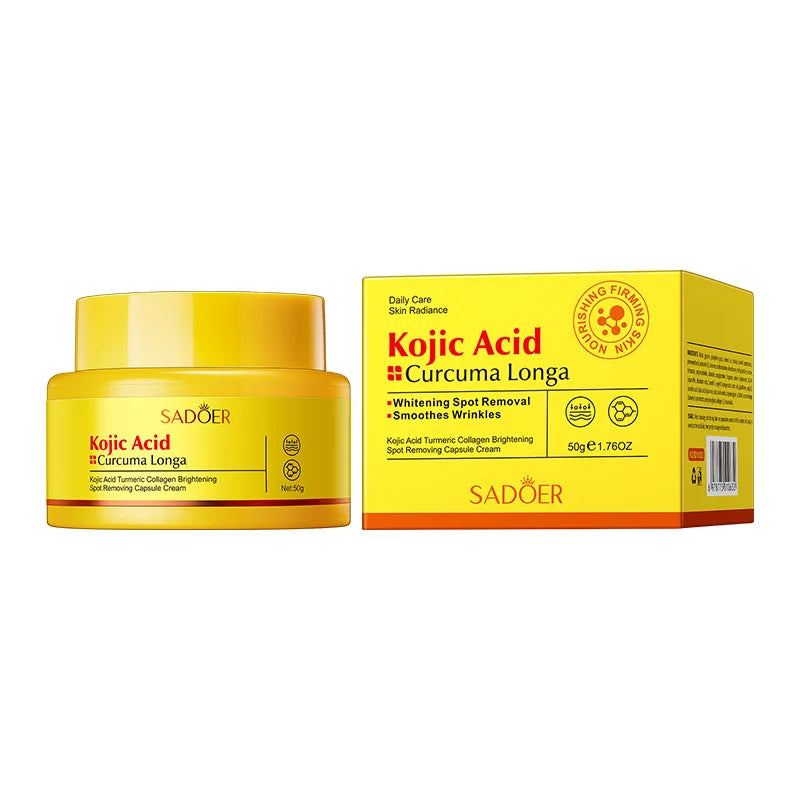 Curcuma Kojic Acid Collagen Capsule Face Cream Deeply Moisturize Qme 50g