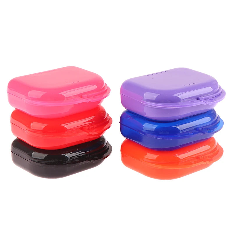 Denture Storage Box Dental Retainer Orthodontic Mouth Guard Container Qme