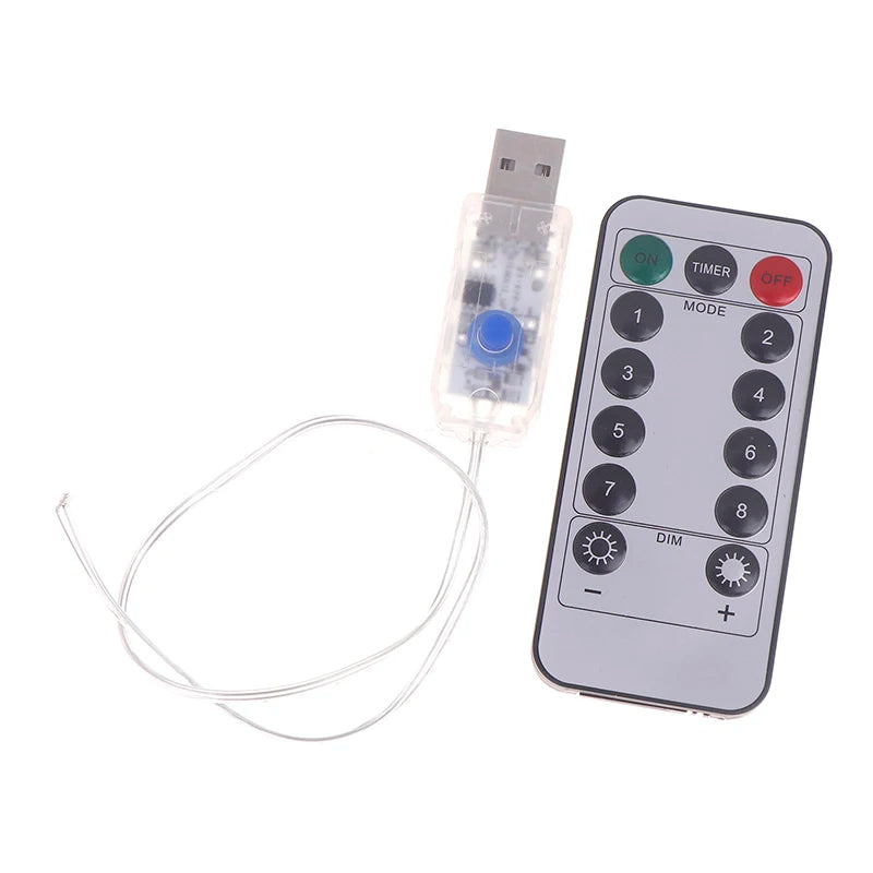 4 5V LED Strips Light Remote Controller USB Circuit Board Christmas Qme B