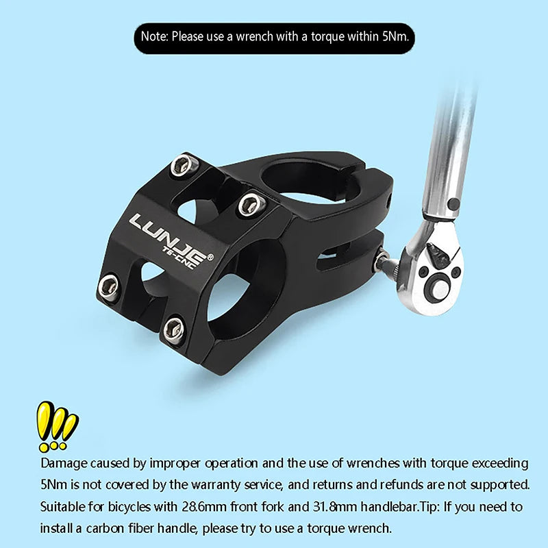 Bicycle Handlebar Stem Power Short Mountain Bike Bridge 25 4 Pipe Qme