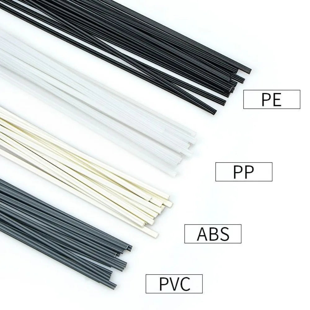 50pcs Plastic Welding Rods Set Hot Melt Adhesive PP/PE/PVC/ABS Polypropylene Welding Sticks for Car Bumper Repair Tools Supplies Qme