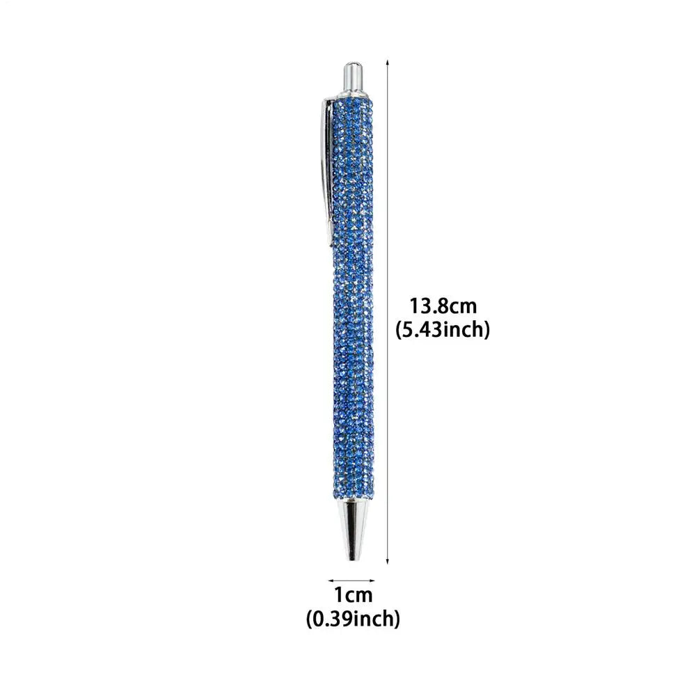 1pc Fancy Pen For Women Ballpoint Rhinestone Pens Bedazzled Wedding Bridal Writing Pen For Christmas Bridesmaid Notes Taking Qme blue