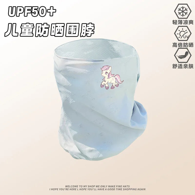 Melody Kuromi Sun Protection Face Mask Lightweight, Breathable Ice-Silk Sun Protection Mask for Students UV-Protective Mask Qme 7