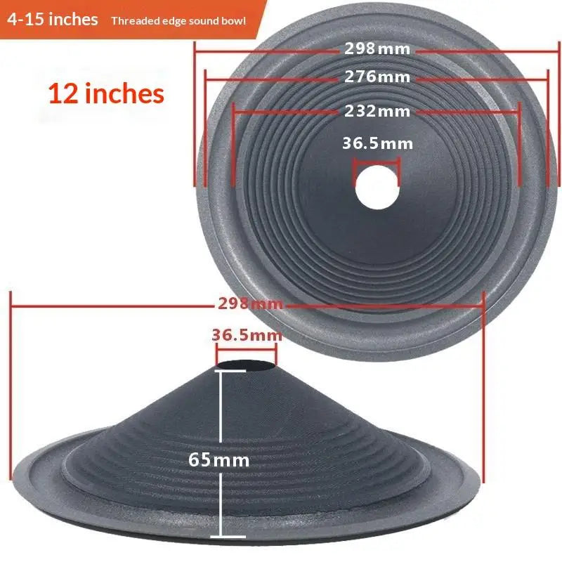 Durable Speaker Woofer Paper Cone Foam Edge Voice Coil 4 5 6 8 10 Car Qme 12 inches