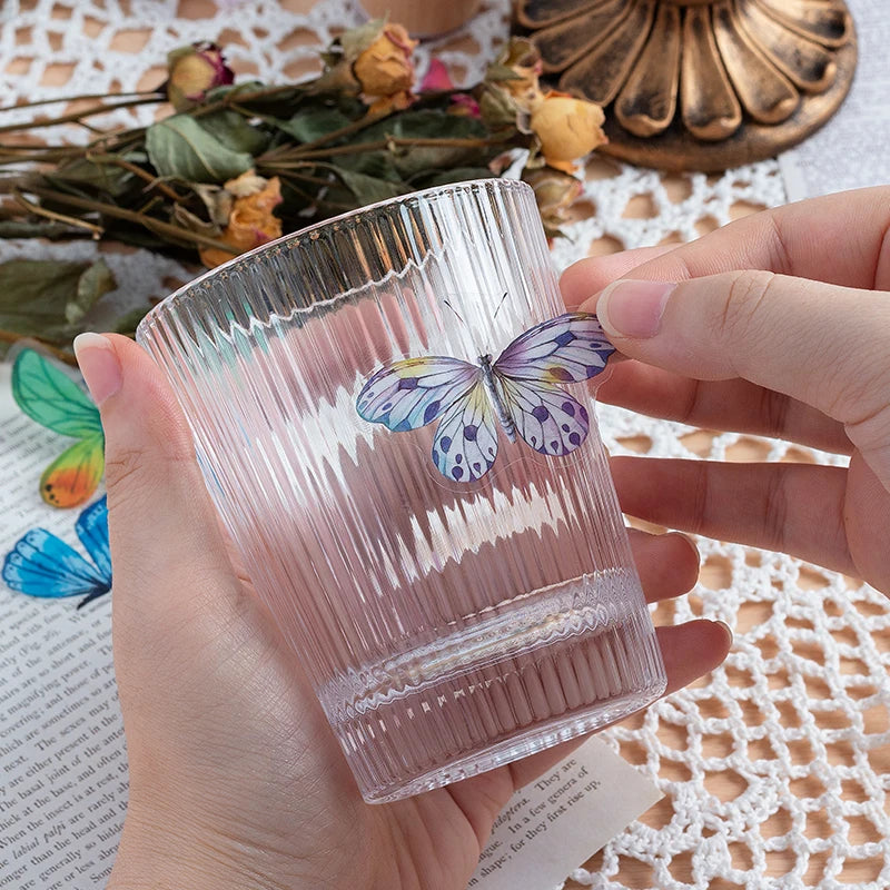 40pcs Variety Butterfly Decorative Waterproof Stickers Cute Aesthetics Sticker DIY Scrapbooking Aesth Decor Sticker Stationery Qme