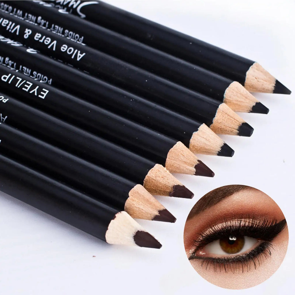 Long-lasting Black Eyeliner Brow Pencil Waterproof Easy Application Qme