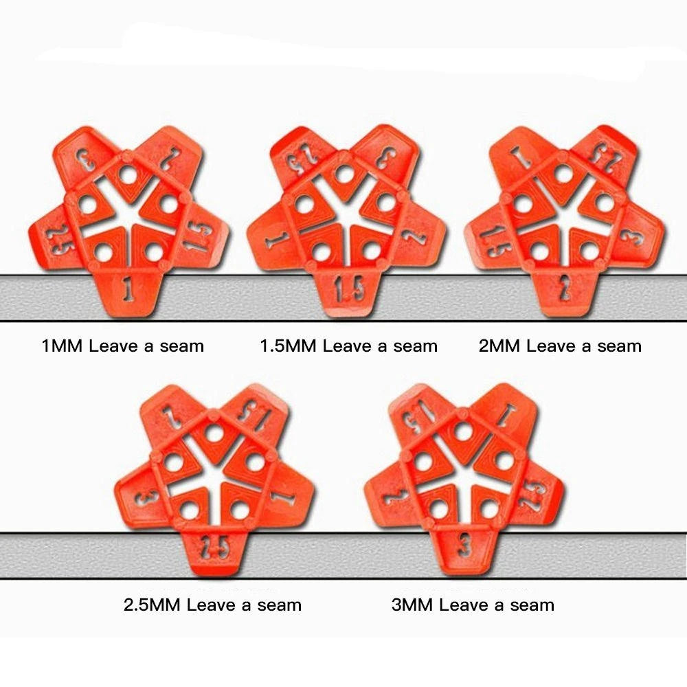 50Pcs Plastic Wall Tiles Gap Cross Locator Reusable Floor Wall Leveling Device 5-in-1 Multi-purpose Crosses Renovation Parts Qme