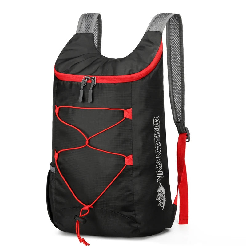 Camping Hiking Travel Multifunctional Outdoor Folding Backpack Qme Black