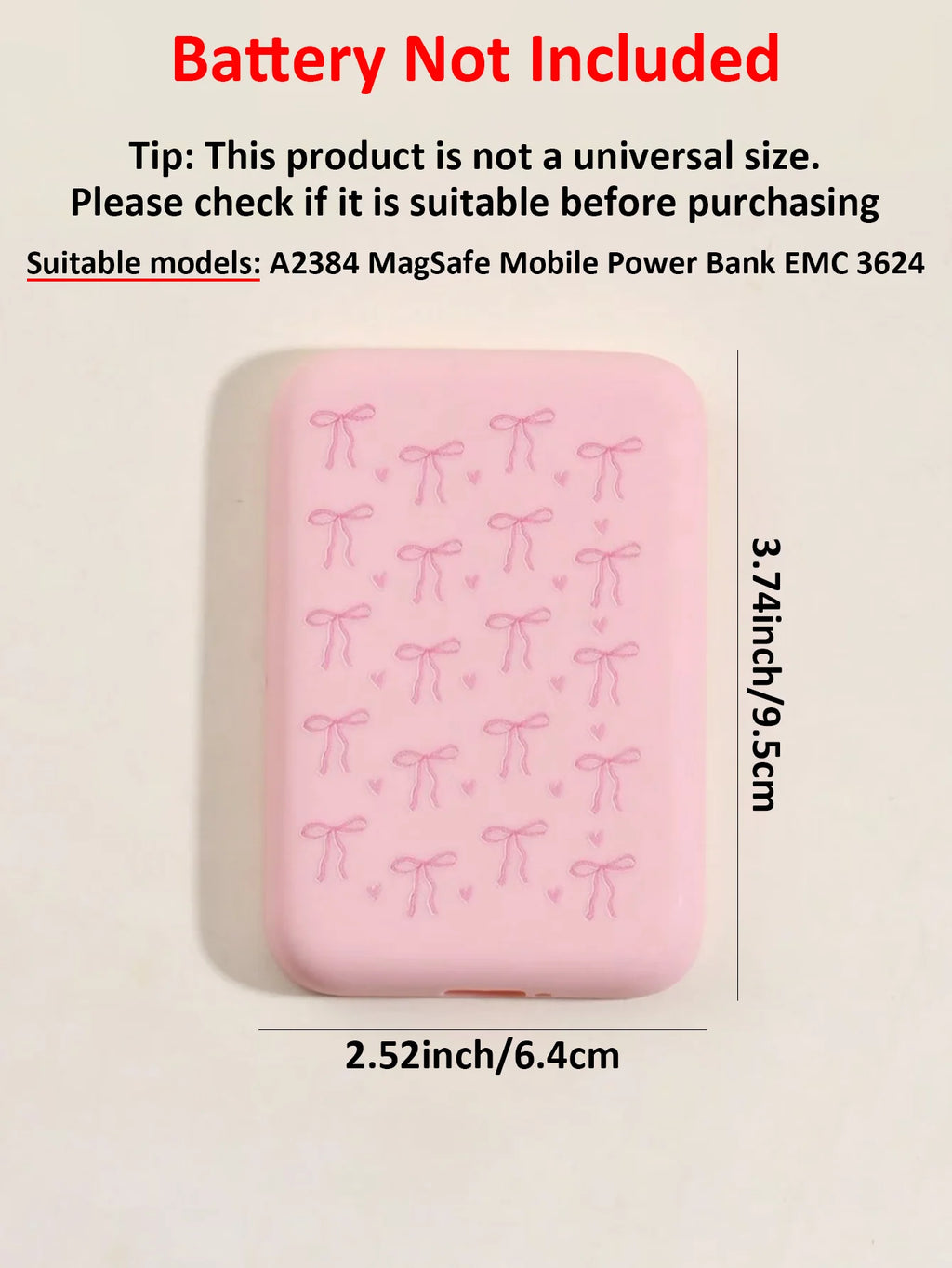 1 Black Pink Bow TPU Charging Protective Case Compatible Apple's Qme