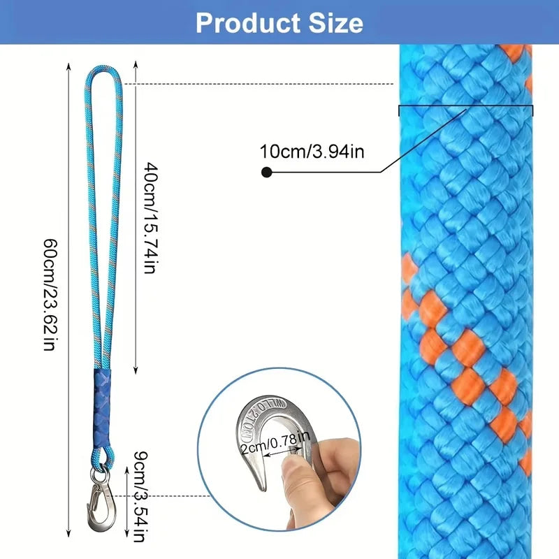 Nylon Swing Strap Wear Resistant Hanging Rope 60 90 150cm with Stainless Steel Hook for Tree Swing Hammock Patio Chair Outdoor Qme