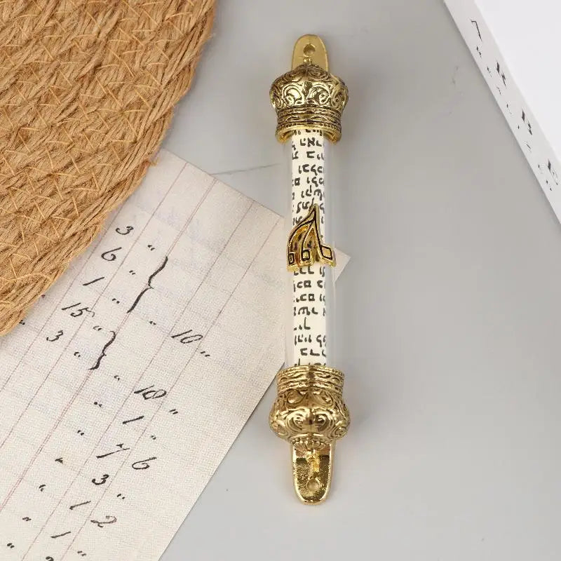 Plaque Door Metal Blessing Mezuzah Scroll Decoration House Religious Qme
