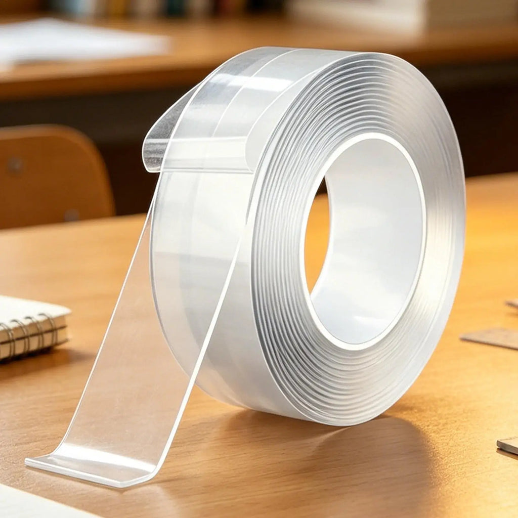 Double Sided Tape Heavy Duty Clear Nano Waterproof Removable Strong Adhesive Mounting Tape Wall Adhesive for Posters Pictures Qme