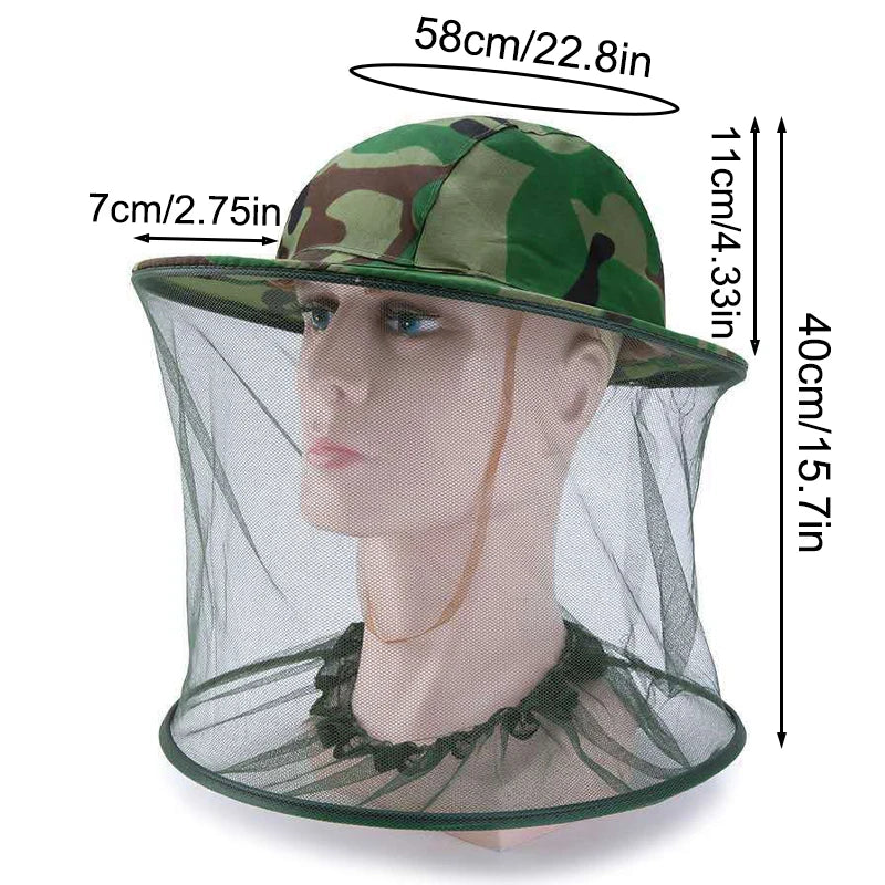 Garden Outdoor Night Fishing Sun Caps Insect Repellent Mosquito Caps Net Men'S And Women'S Bee Caps Breathable Sunshade Masks Qme