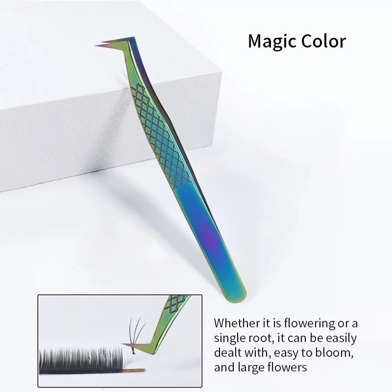 Eyelashes Tweezers Stainless Steel Superhard Precision Anti-static Qme